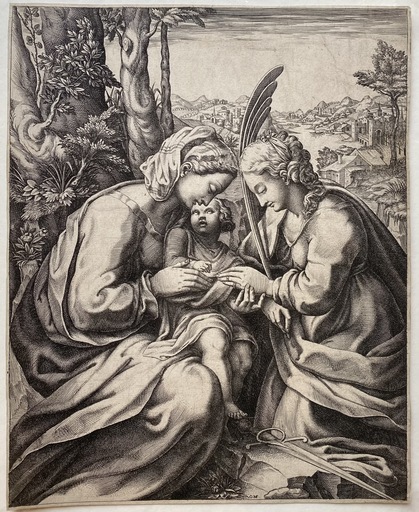 Giorgio Mantovano GHISI - Print-Multiple - Matrimonio mistico di Santa Caterina