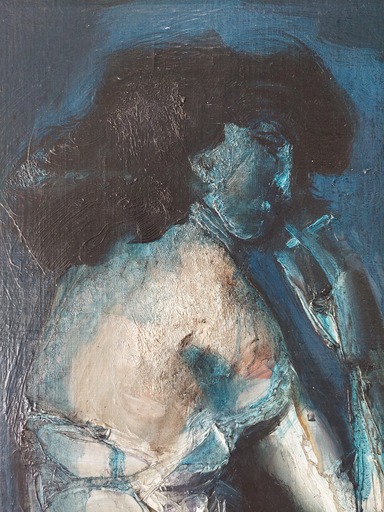 Mario SIRONI - Painting - Figura femminile seduta