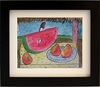 Francisco VIDAL - Drawing-Watercolor - Watermelown on yellow table