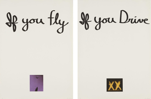 Chris BURDEN - Estampe-Multiple - If You Fly, If You Drive (diptych) Prints,