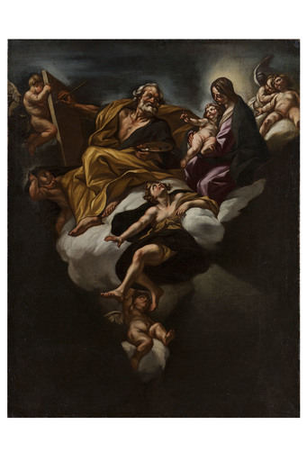 Giovanni Battista BEINASCHI - Gemälde - St. Luca painting the Madonna with Child