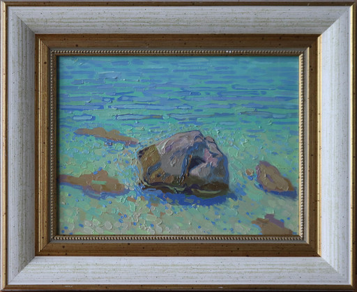 Simon L. KOZHIN - Painting - Pebbles in azure