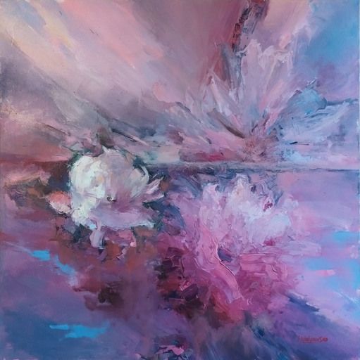 Iryna MALYNOVSKA - Peinture - Reflets Rose