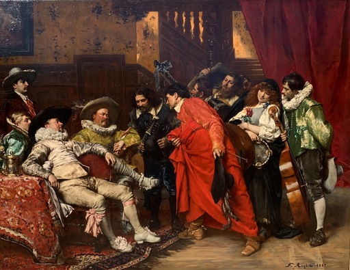 Ferdinand ROYBET - Gemälde - The Troubadours