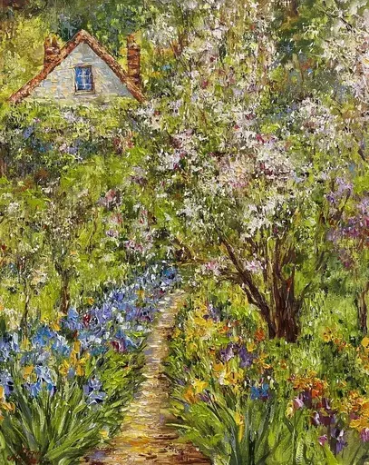 Diana MALIVANI - Painting - Spring Garden