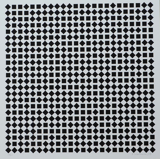 Vera MOLNÁR - Druckgrafik-Multiple - carrés en deux positions 2