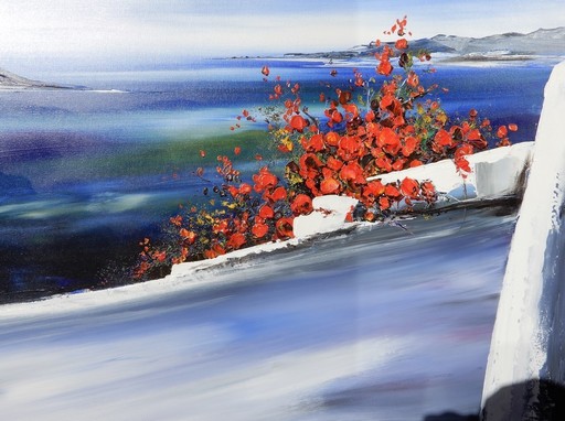 Olivier TRAMONI - Painting - Mer Bleue
