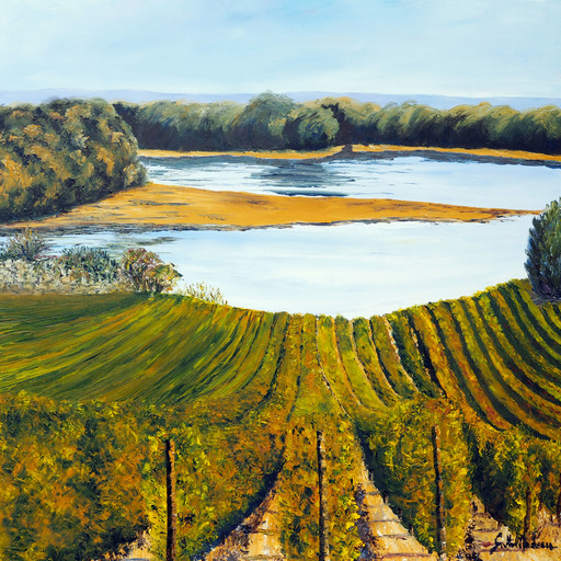 Gyslaine PACHET-MICHENEAU - Gemälde - Vigne dans le Saumurois