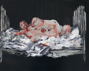 Pepijn SIMON - Painting - Two Figures On A Bed