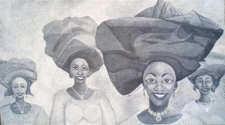 Olusola AYIBIOWU - Peinture - Gele (Head tie)