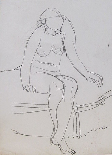 Erich HARTMANN - Disegno Acquarello - #19713: Frauenakt. 