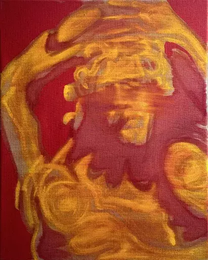 Reinar FOREMAN - Painting - Head of Aeneas in Red I