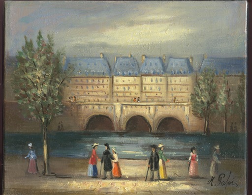 Michel PABOIS - Painting - HUILE / TOILE SIGNÉE HANDSIGNED OIL PAINTING PONT NEUF