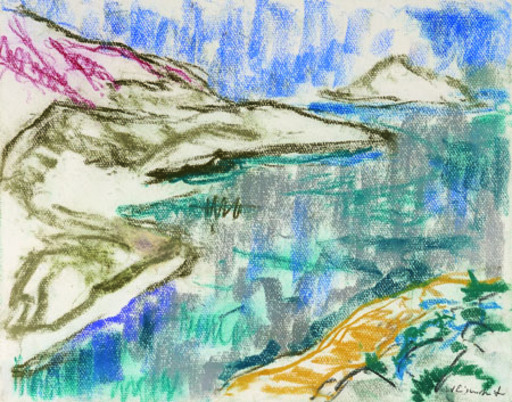 Willy EISENSCHITZ - Drawing-Watercolor - Küste vor Marseille