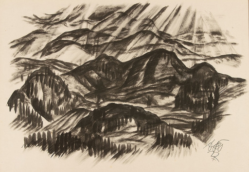 Otto Rudolf SCHATZ - Zeichnung Aquarell - Landschaft