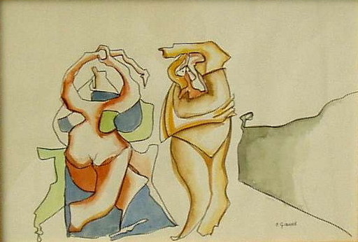 Eugenio Fernandez GRANELL - Drawing-Watercolor - PAREJA