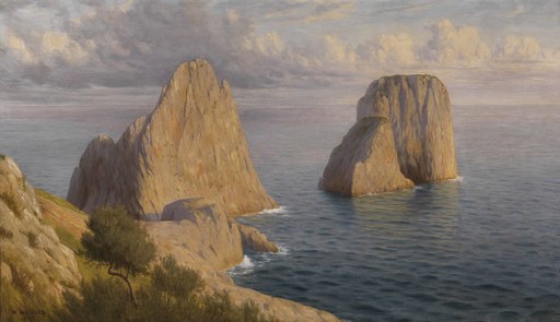 Willem WELTERS - 绘画 - I Faraglioni di Capri
