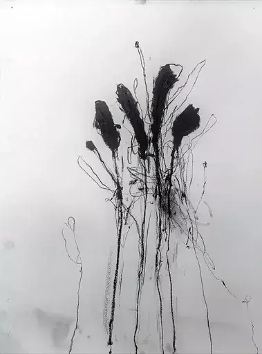 Robert BARIBEAU - 水彩作品 - In the weeds ink bloom #4