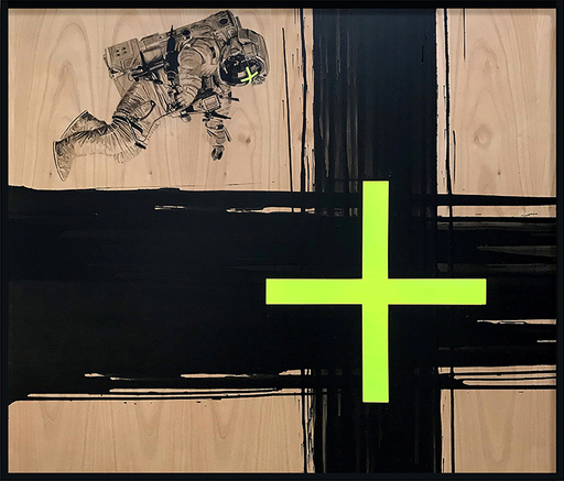 Laurent MINGUET - Painting - Acid Cross - Série Abstract Gravity 