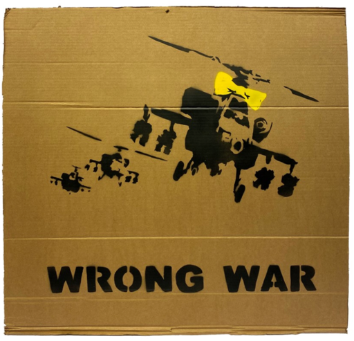 BANKSY - Disegno Acquarello - Wrong War