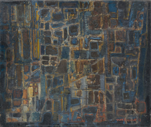 Max PAPART - Peinture - Composition, 1958