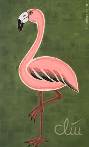 Jacqueline DITT - Peinture - Der vornehme Flamingo (The gentle Flamingo) 