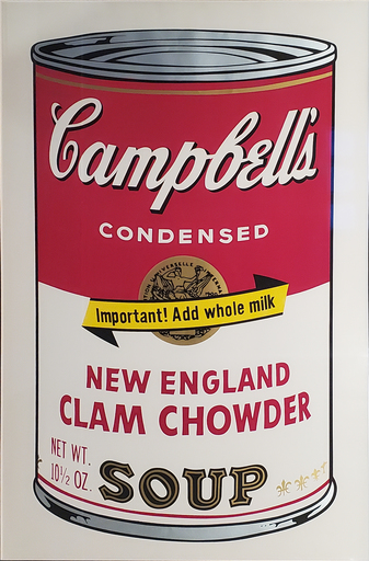Andy WARHOL - Grabado - New England Clam Chowder (campbell soup)
