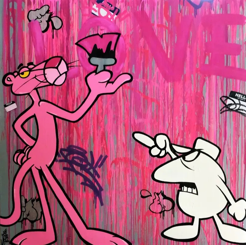 Pink Panther Love By Fat Buy Art Online Artprice