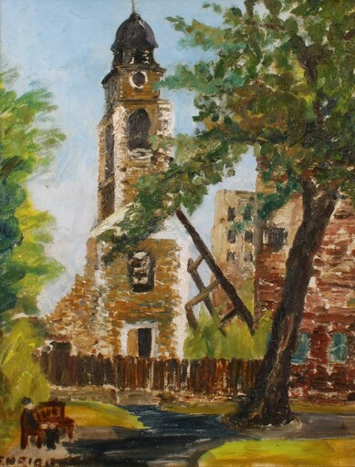 Rose L. HENRIQUES - Painting - St John's Church, Wapping