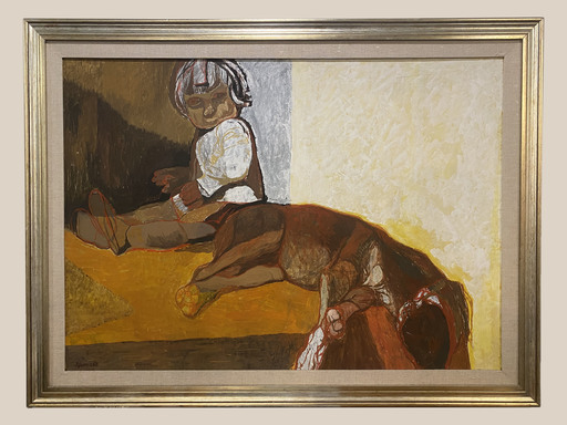 Luigi GUERRICCHIO - Gemälde - Figura e animale