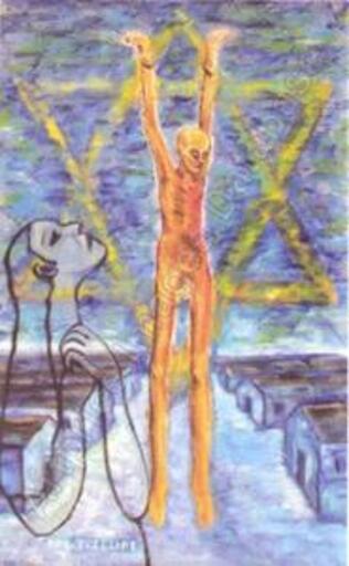 Max EVZELINE - Painting - Holocauste, 1971