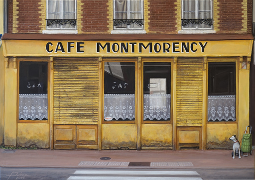 François DUBOC - 绘画 - Café Montmorency Le Havre