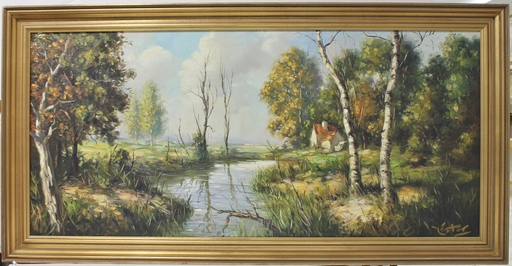 Nestor RUFINO DE ALARCON - Gemälde - La vega del río
