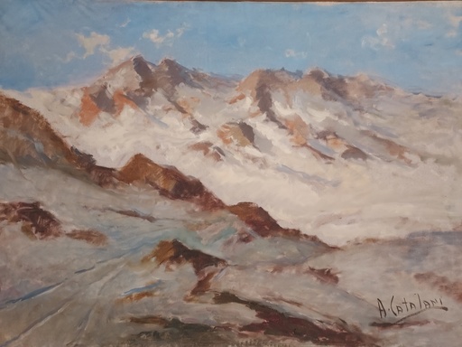 Alessandro CATALANI - Pintura - Winter in the Alps