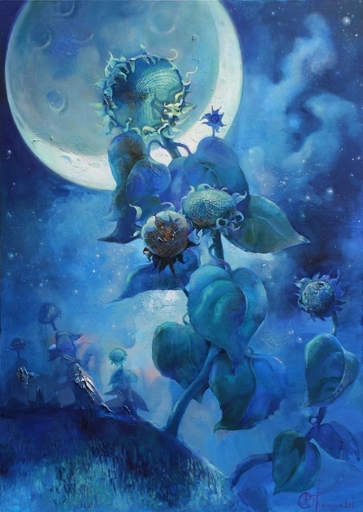 Anastasiia GRYGORIEVA - Painting - New Moon