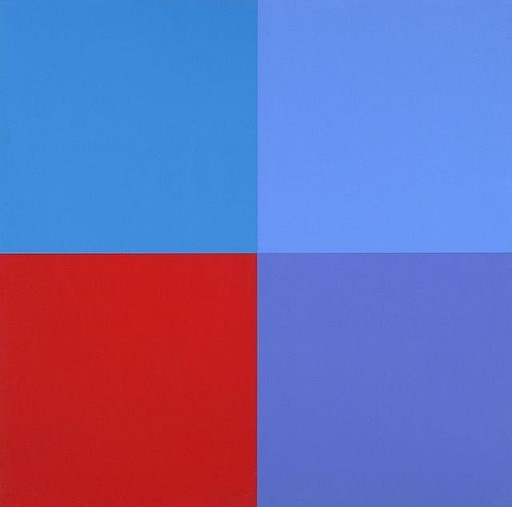 Aurelie NEMOURS - Estampe-Multiple - Un rouge trois bleus
