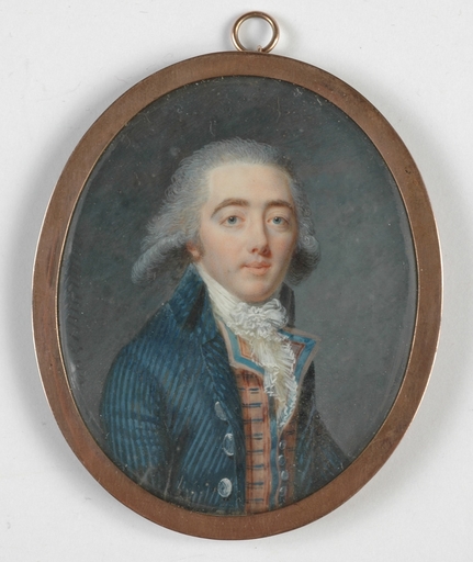 Jean-Baptiste AUGUSTIN - Dibujo Acuarela -  "Portrait of a French Gentleman" 1790