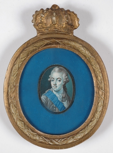 Gustaf LUNDBERG - Peinture - Lundberg-Circle, King Gustav III of Sweden, Miniature