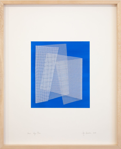 Tom HENDERSON - Disegno Acquarello - Moiré Azur Blue