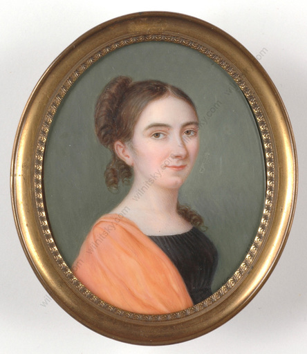 Ernst Christian WESER - Miniature - "Woman called Duchess of Curland" miniature, 1820