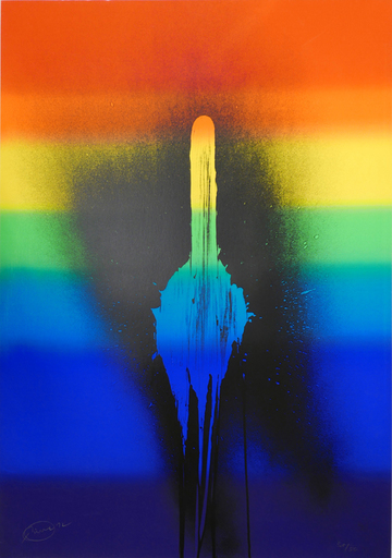 Otto PIENE - Grabado - Love my rainbow