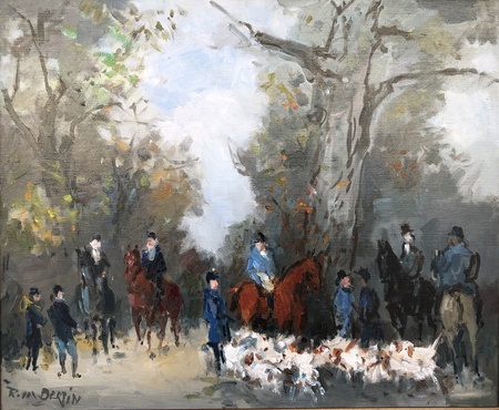 BERTIN Roger - Paris Montmartre Street, Postimpressionist painting For Sale  at 1stDibs