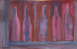 Mikhail ROGINSKY - Gemälde - Pink-lilac bottles