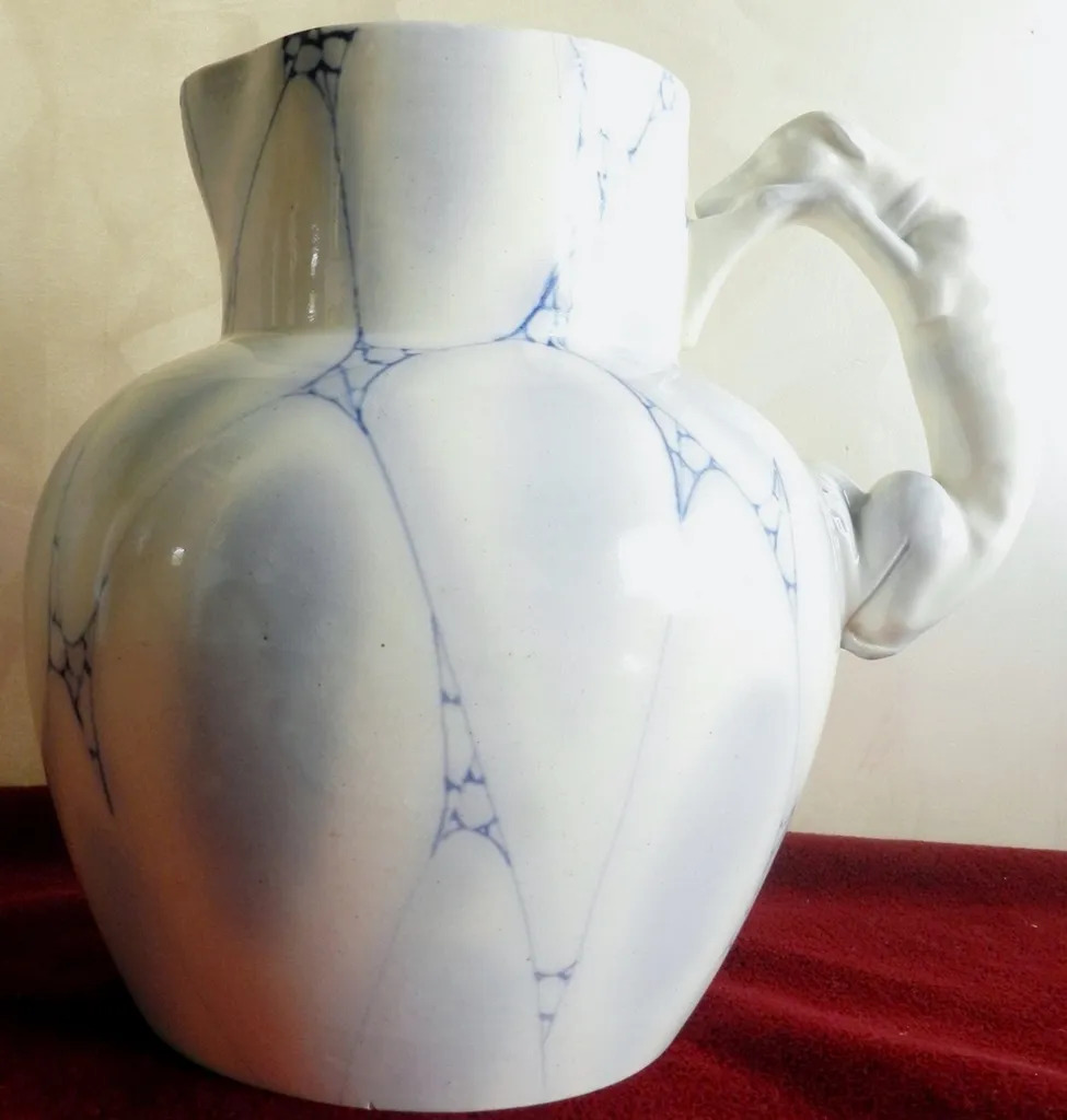 Pitcher Zsolnay Pecs Hungary with Hungarian Vyžle 19 century