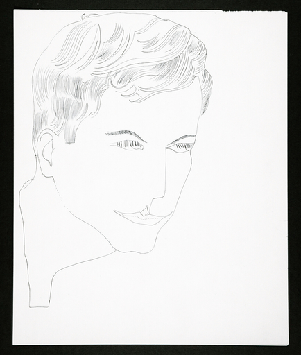 Andy WARHOL - Disegno Acquarello - Portrait of a Young Man 1/TOP200.258.