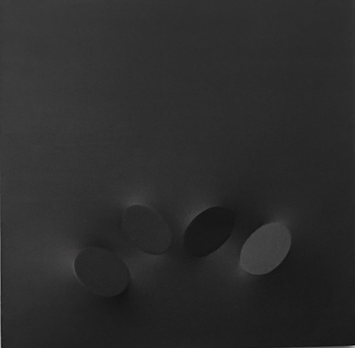 Turi SIMETI - Painting - Quattro ovali neri.
