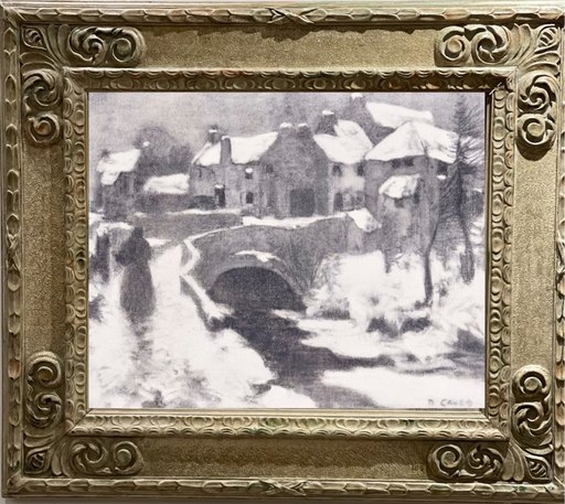 David GAULD - Painting - Winter Snow, Dunlop
