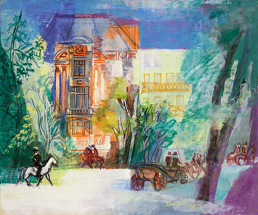 Jean DUFY - Painting - Paris, avenue Foch