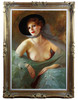 Mária SZANTHO - Gemälde - Nu, nude lady with fan