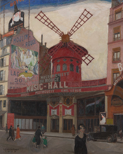 Léon SMET DE - Peinture - Le Moulin Rouge